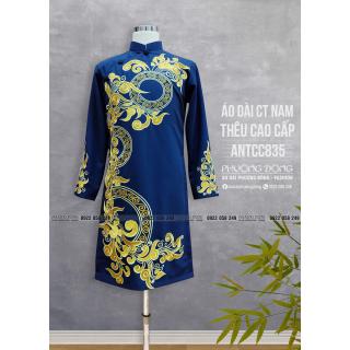 Áo Dài Cách Tân Nam Thêu Cao Cấp ANTCC835